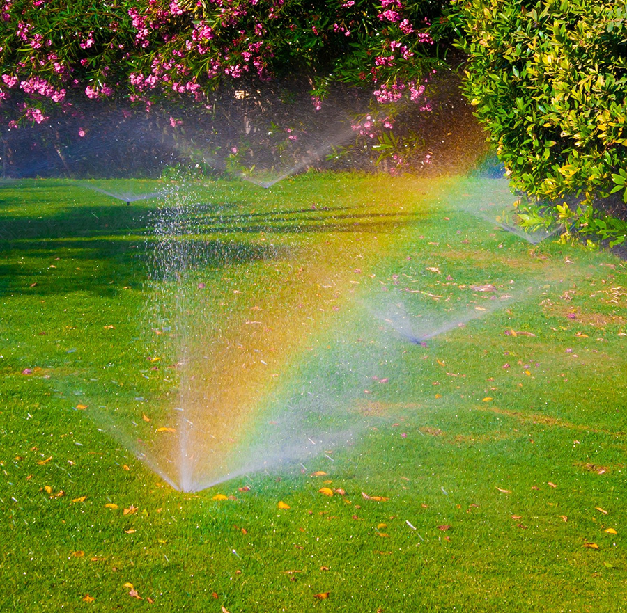 irrigation spray rainbow